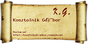 Kosztolnik Gábor névjegykártya